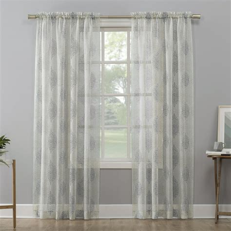 1 PAIR sheer panel faux silk window curtain drapes with grommets for any room house dcor or patio door semi-sheer voile panels RUBY purple 55" wide. . Walmart sheer curtains